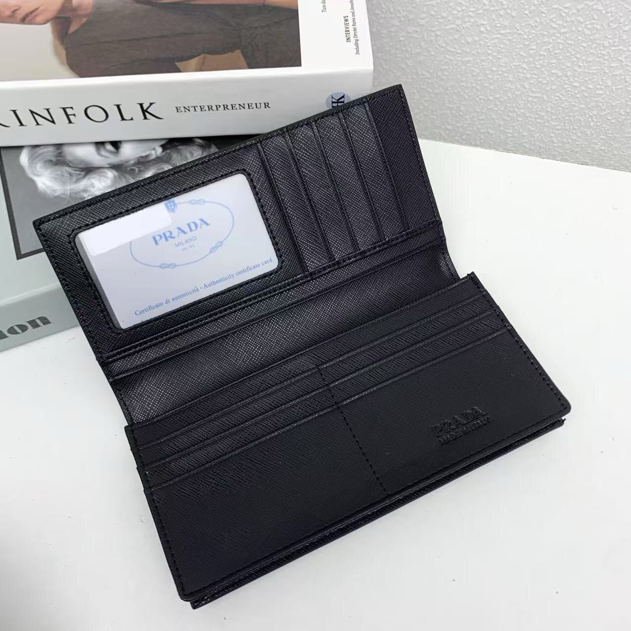 Prada Saffiano Vertical Wallet
