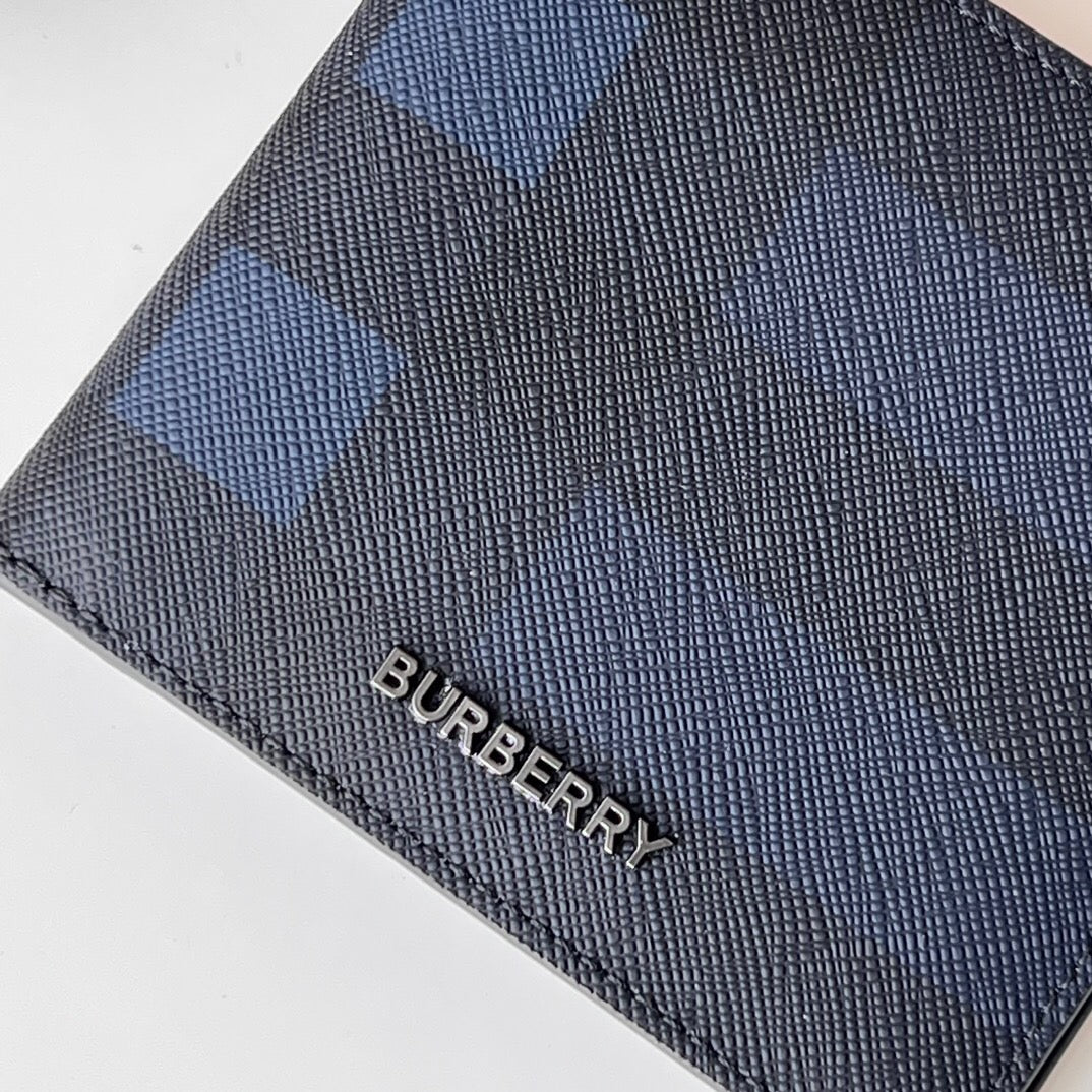 Burberry Check Wallet Blue