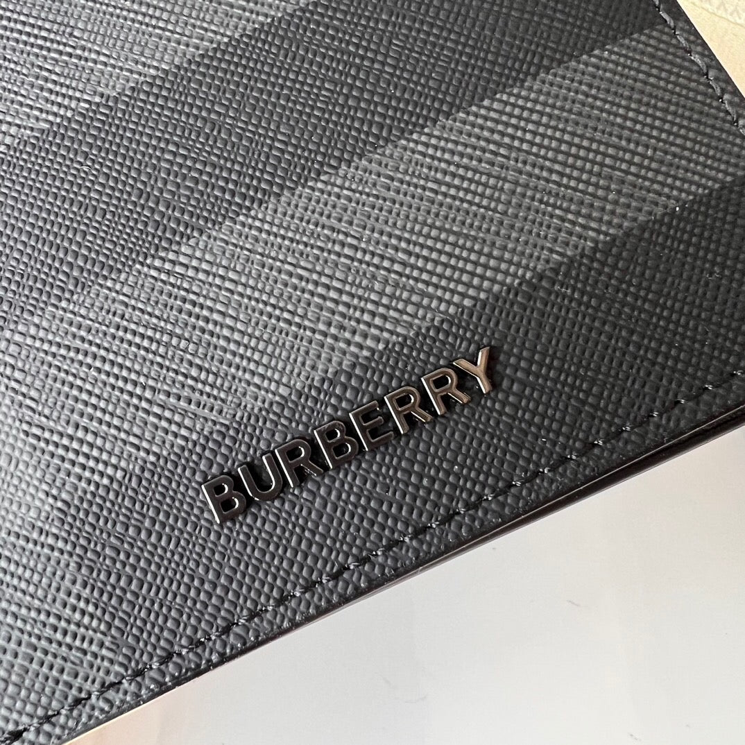 Burberry Check Wallet Grey