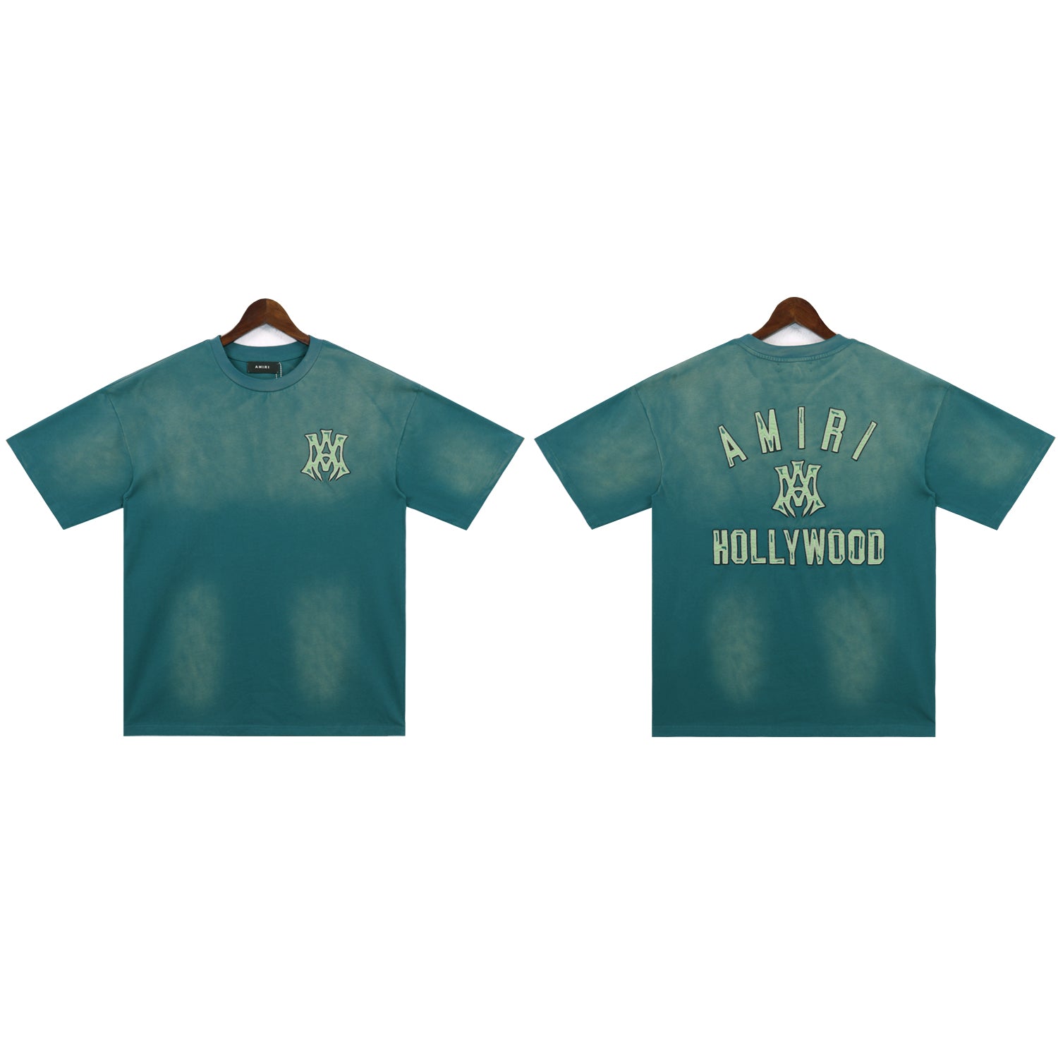 AMIRI♦洗練ストリートの美学 ロゴプリント ブルーTシャツ AMIRI – The Style Lab